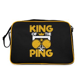 King Of The Ping Funny Table Tennis Table - Retro Bag - black/gold - Back