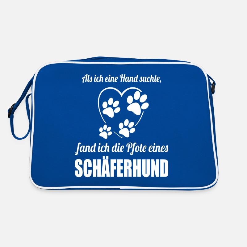 Hand & Pfote - Spruch - Schäferhund Retro Tasche
