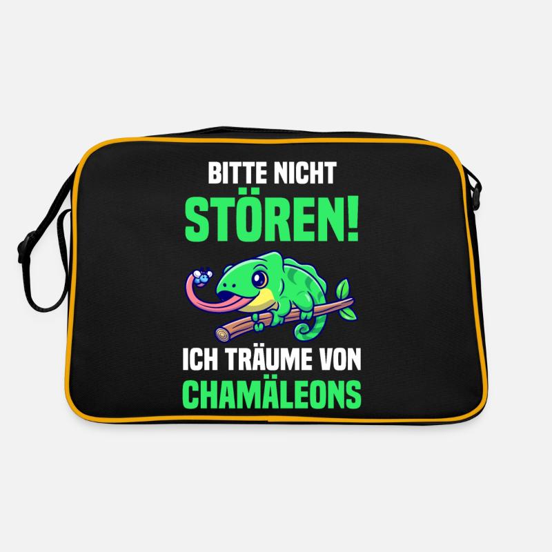 Bitte nicht stören ich träume von Chamäleons Retro Tasche