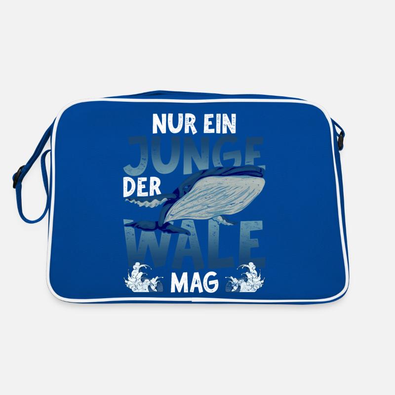 Schwertwal Nur ein Junge der Wale mag Killerwal Retro Tasche