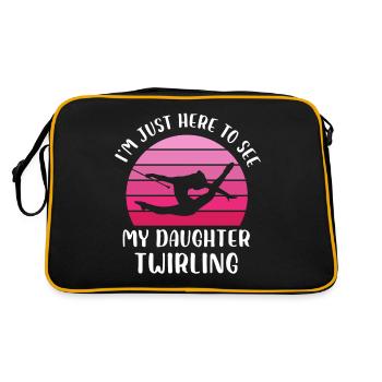Je suis juste ici pour voir ma fille virevolter - Sac Retro - noir/or - Dos