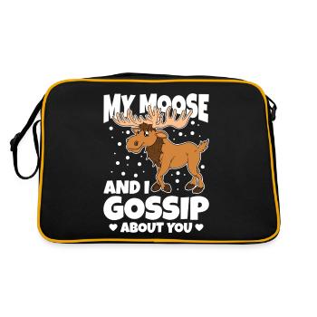 My Moose And I Gossip About You - Retro Bag - black/gold - Back