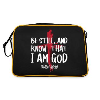 Tais-toi et sache que je suis Dieu Psaume - Sac Retro - noir/or - Dos
