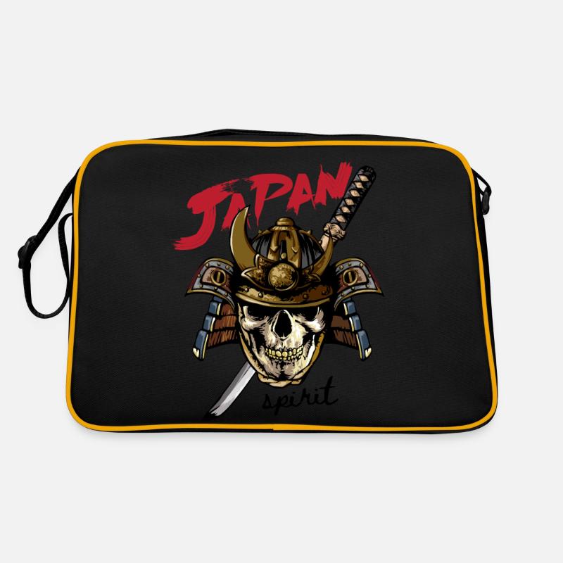 Crâne en casque de samouraï Sac Retro