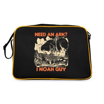 Need a Ark I Noah Guy Funny Christian - Retro Bag - black/gold - Back