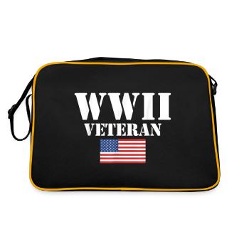 American Patriot Vétéran de la Seconde Guerre mondiale 2e Guerre mondiale - Sac Retro - noir/or - Dos