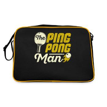 Le joueur de tennis de table drôle de Ping Pong Man - Sac Retro - noir/or - Dos