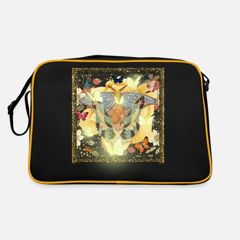 Fée papillons et fleurs vintage Sac Retro