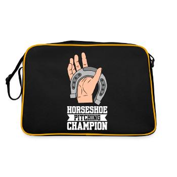 Champion de lanceurs en fer à cheval - Sac Retro - noir/or - Dos
