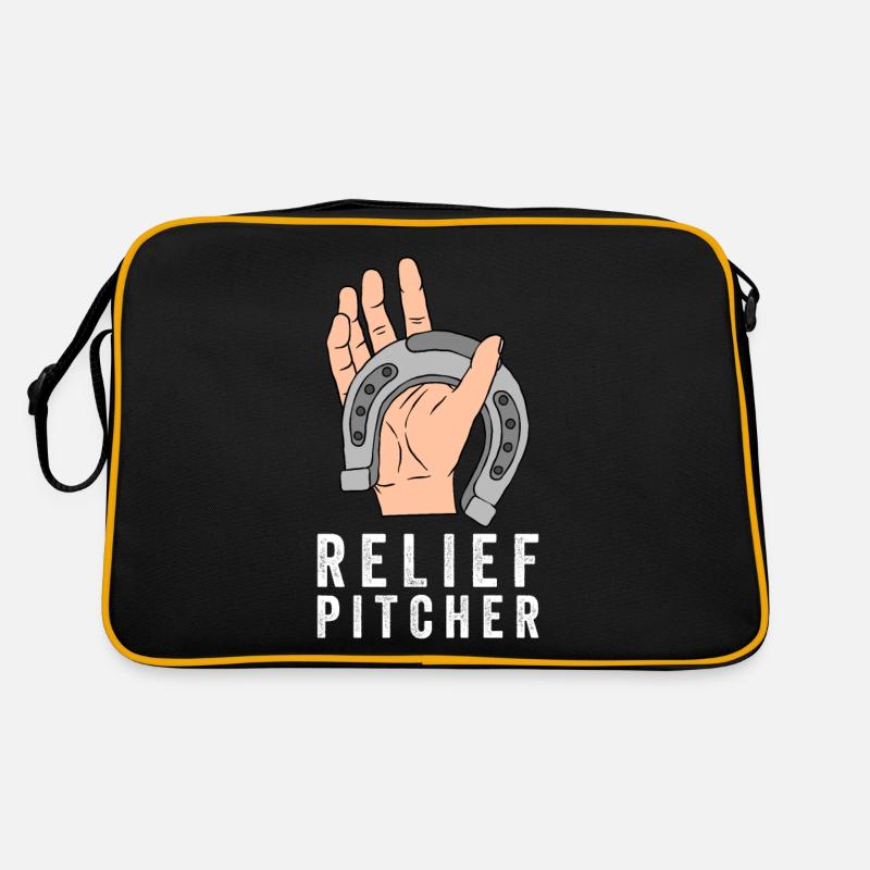 Relief Pitcher Horseshoe Pitching Retro Tasche