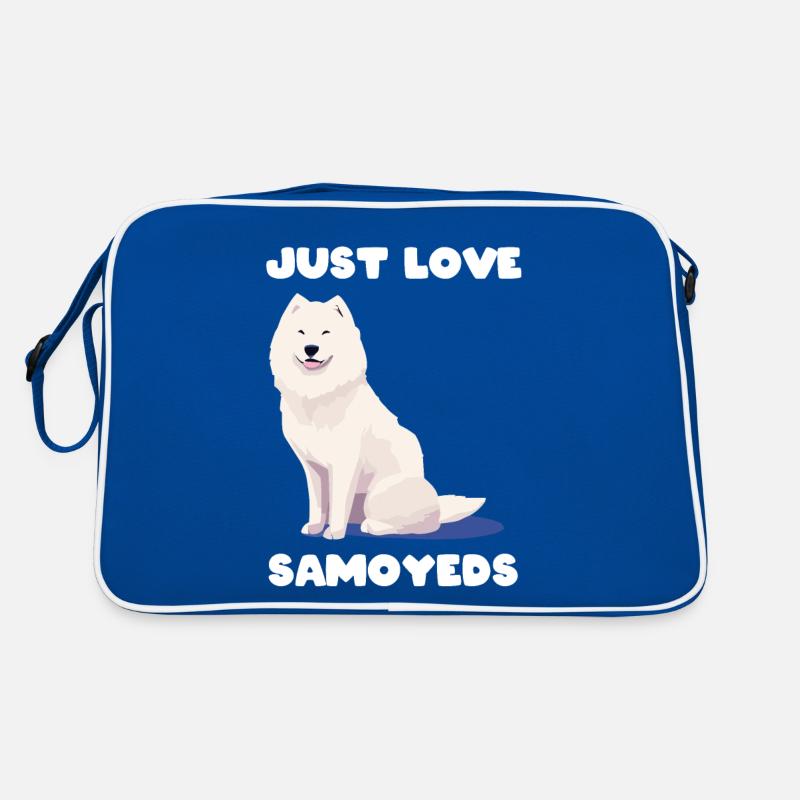 Samoyède Chien Mignon Mignon Chien Amour Sac Retro