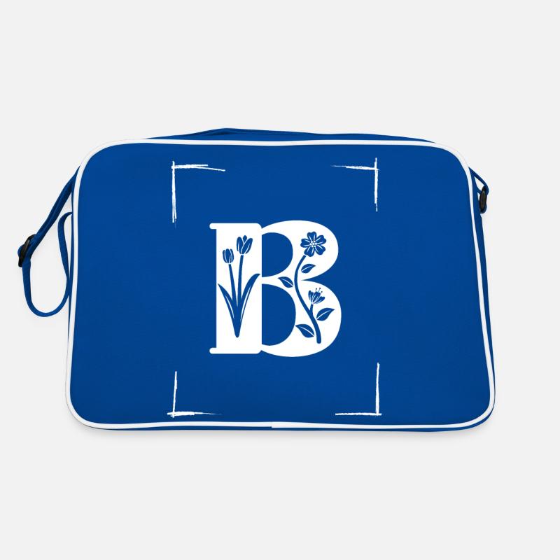 letter B initial Retro Bag