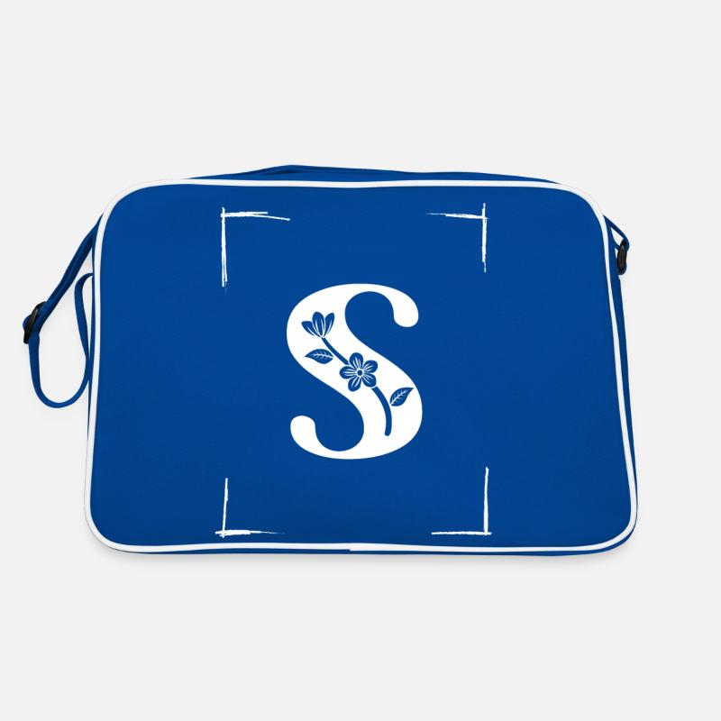 letter S initial Retro Bag