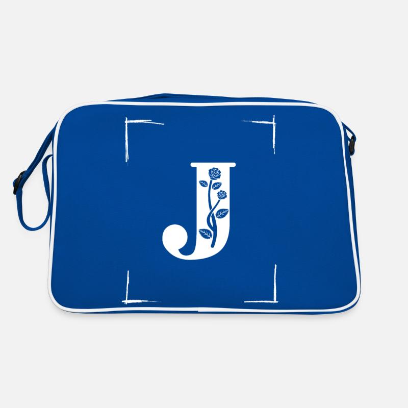 letter J initial Retro Bag