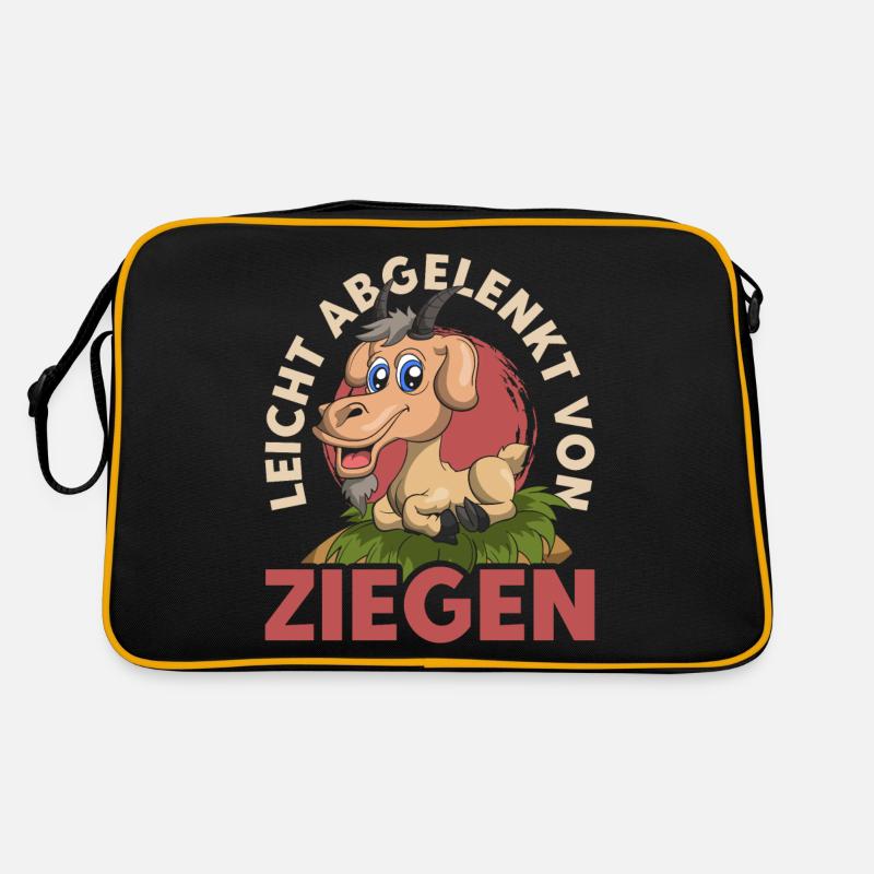 Bauernhof Tier Bauer Lustiges Geschenk Ziege Retro Tasche