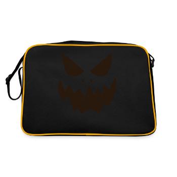 Jack O' Lantern Face Citrouille Halloween Drôle - Sac Retro - noir/or - Dos