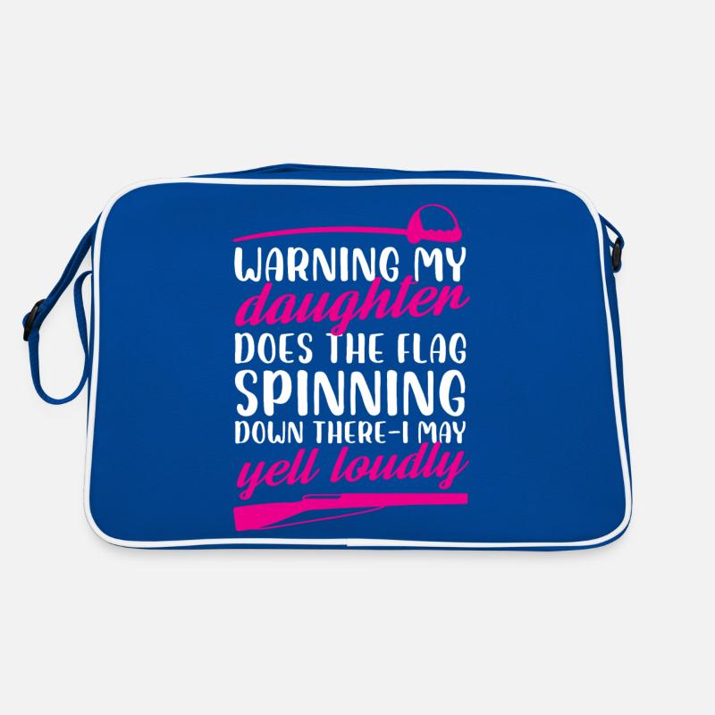 Warning my daughter does the flag down Retro Bag
