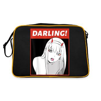 Anime Darling Arigato Senpai Hentai - Retro Bag - black/gold - Back
