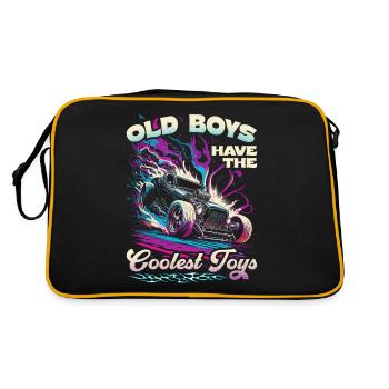 Hot Rod Grandpa, Old Boys Coolest Toys, Muscle Car - Retro Bag - black/gold - Back