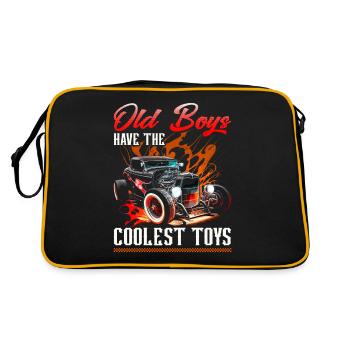 Hot Rod Grandpa, Old Boys Coolest Toys, Muscle Car - Retro Bag - black/gold - Back
