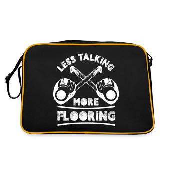 Less Talking More Flooring - Retro Bag - black/gold - Back