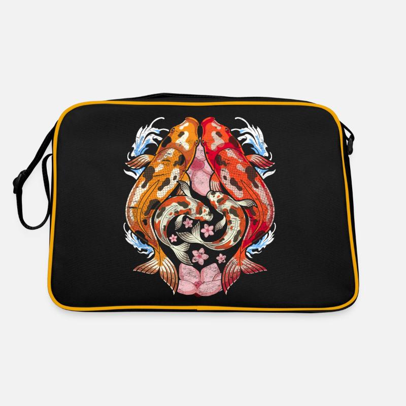 Cadeau de fleur de cerisier du Japon Sakura Koi Carp Sac Retro