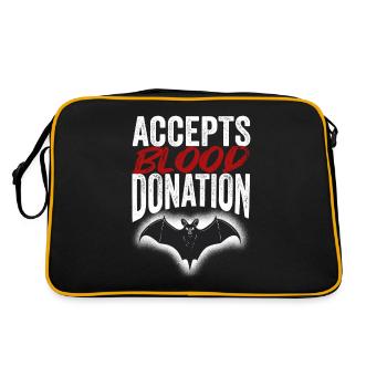 Accepte le don de sang pour les amoureux des chauves-souris qui - Sac Retro - noir/or - Dos