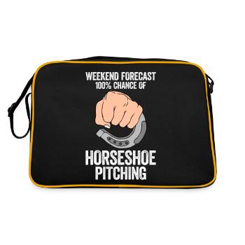 Prévisions du week-end 100% de chances de lancer en fer à cheval - Sac Retro - noir/or - Dos