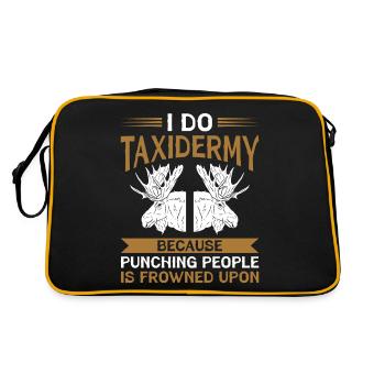 Taxidermy Because Punching People Is Frowned Upon - Retro Bag - black/gold - Back
