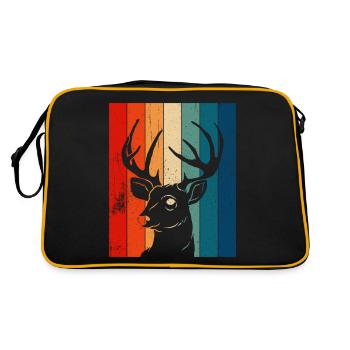 Rétro Taxidermiste Cerf - Sac Retro - noir/or - Dos