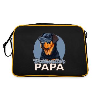 Rottweiler Papa - Sac Retro - noir/or - Dos