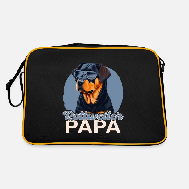 Rottweiler Papa Retro Tasche