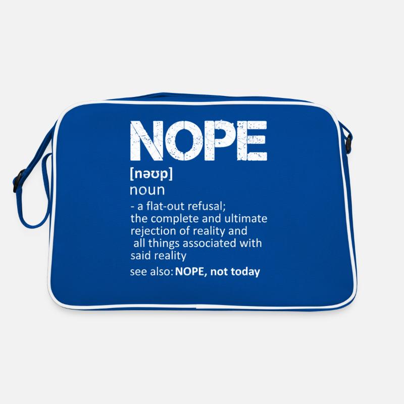 NOPE, nom, pas aujourd’hui Sac Retro