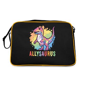 Allysaurus Lover LGBT Transgender Community Lover - Sac Retro - noir/or - Dos
