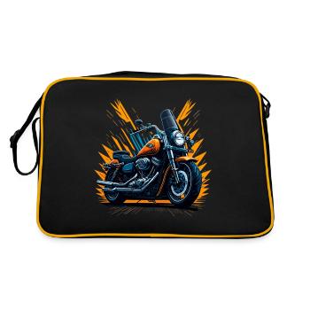 Classic motorcycle - Retro Bag - black/gold - Back