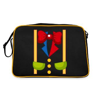Clown Costume Halloween Lover Funny Fright - Retro Bag - black/gold - Back