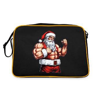 Santa's Bulk Crew: Christmas Bodybuilder Santa Mus - Retro Bag - black/gold - Back