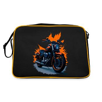 Classic motorcycle - Retro Bag - black/gold - Back