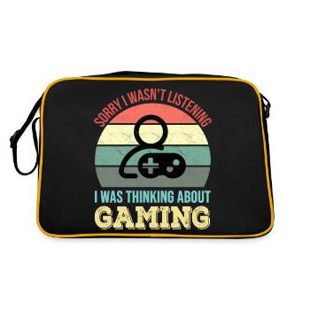 Sorry I wasn't listening, I was Gaming - Retro Bag - black/gold - Back
