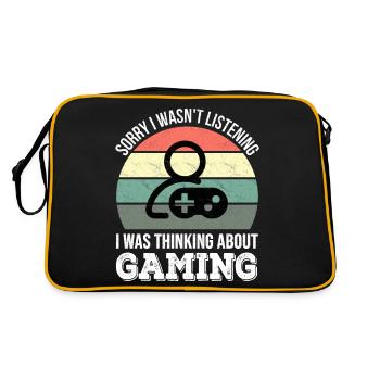 Sorry I wasn't listening, I was Gaming - Retro Bag - black/gold - Back