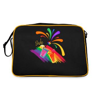 Drinks full of colors pride - Retro Bag - black/gold - Back