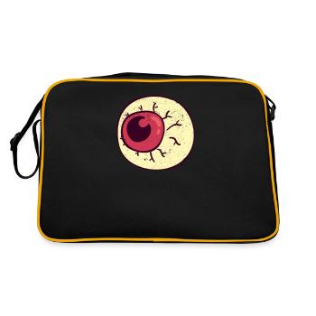 Spooky Scary Eyeball Funny Halloween Party Night - Retro Bag - black/gold - Back