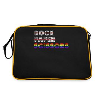Ciseaux en papier rock LGBT Pour Lesbiennes Lesbiennes Gay - Sac Retro - noir/or - Dos
