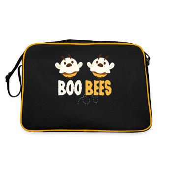Boo Bees Funny Couple Halloween Party Bee - Retro Bag - black/gold - Back