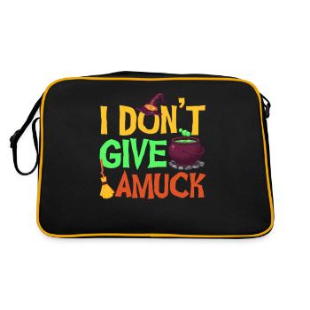 I don't give up, funny halloween witch hat - Retro Bag - black/gold - Back
