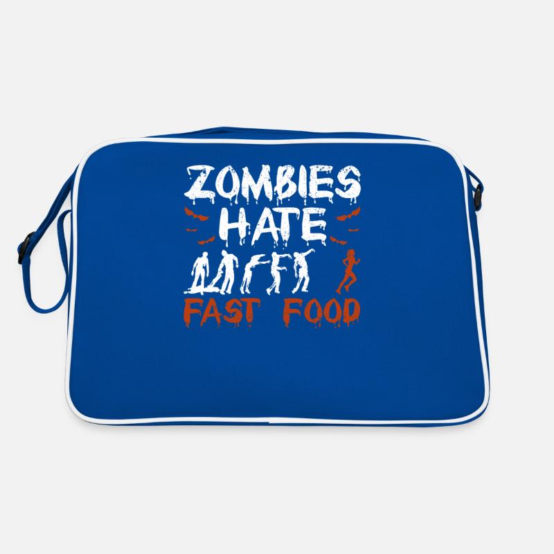 Zombies Hate Fast Food Funny Halloween Runners Retro Bag