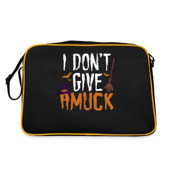 Je n’abandonne pas, drôle de chapeau de sorcière d’Halloween - Sac Retro - noir/or - Dos