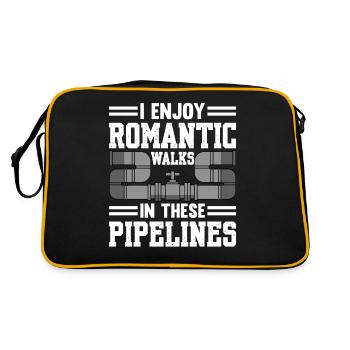 J’aime les promenades romantiques dans ces pipelines plombier - Sac Retro - noir/or - Dos