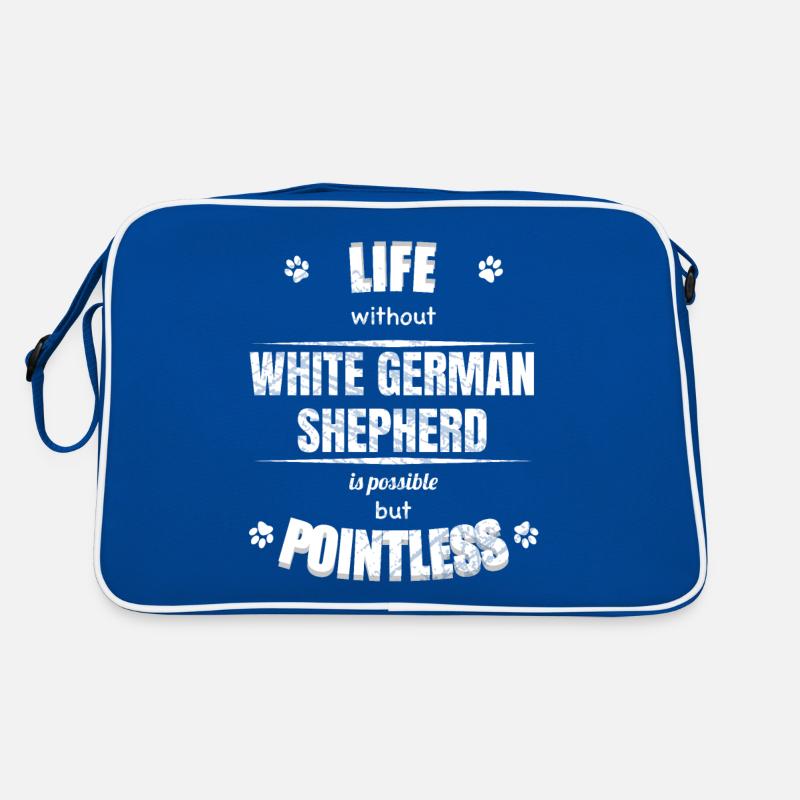 Life is possible pointless - White German Shepherd Retro Tasche