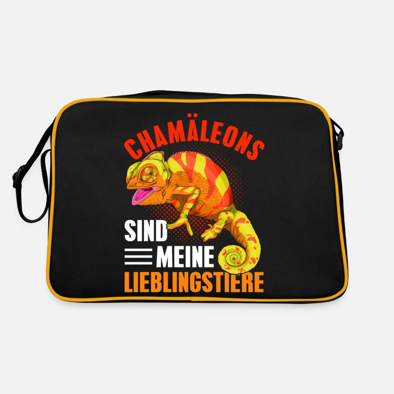 Lieblingstier Tropische Echse Geschenk Chamäleon Retro Tasche